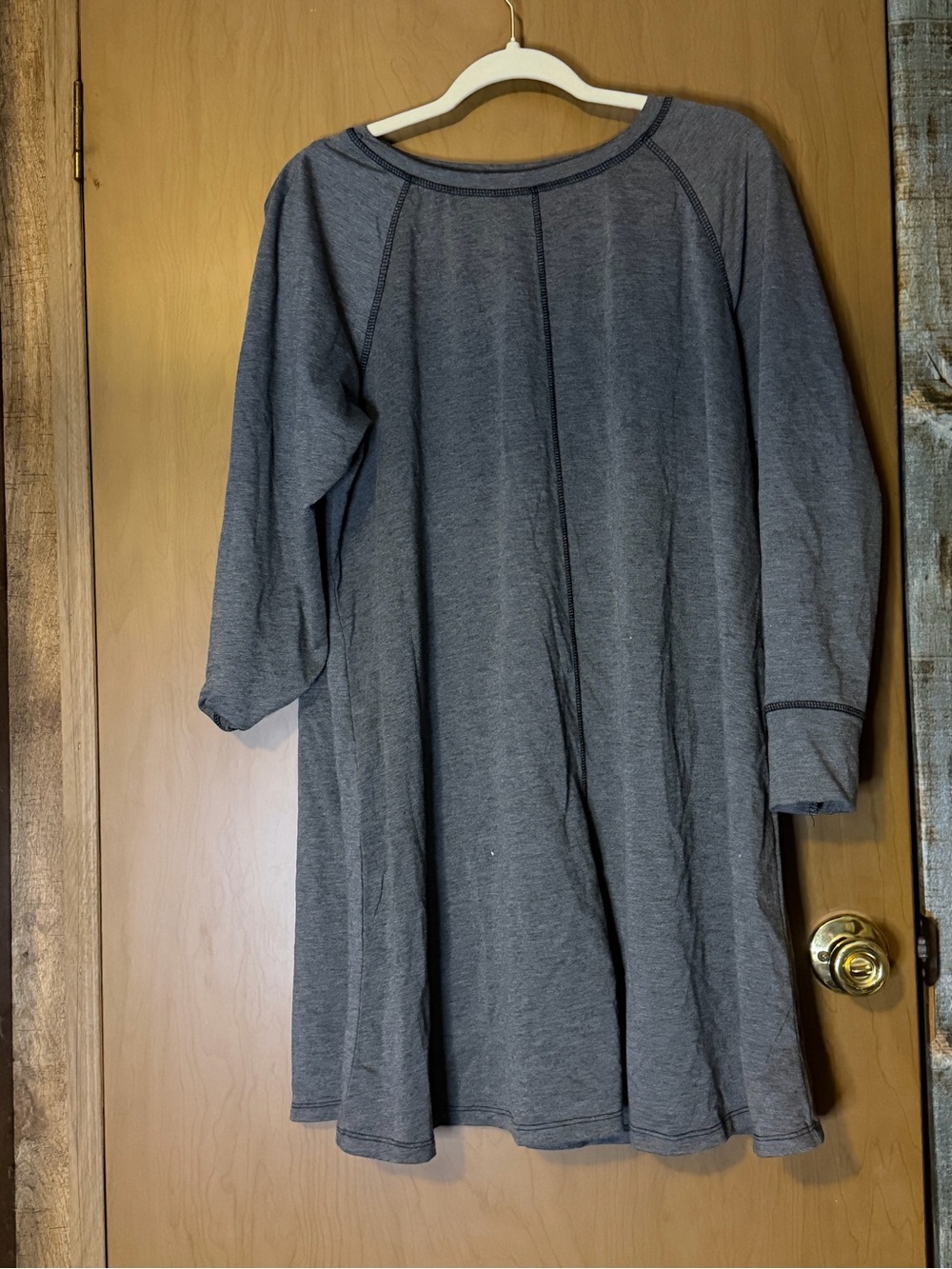 Casual Heather Gray Long Sleeve Tunic Top